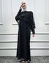 Modest Abaya Dress with Sequined Cloak